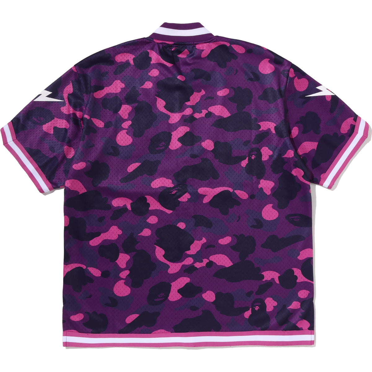 COLOR CAMO MESH WARM UP RELAXED FIT SHIRT MENS
