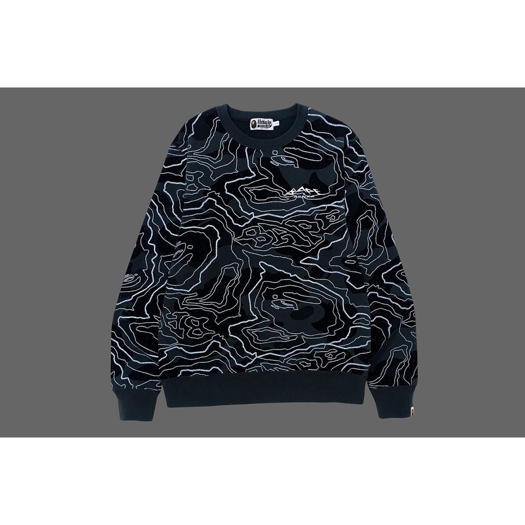 LAYERED LINE CAMO CREWNECK MENS