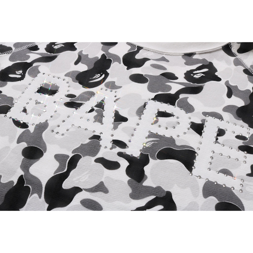 ABC CAMO CRYSTAL STONE CREWNECK MENS | us.bape.com