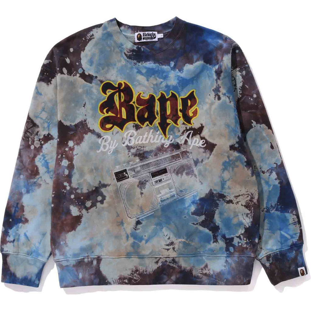 TIE DYE BOOMBOX CREWNECK RELAXED FIT MENS