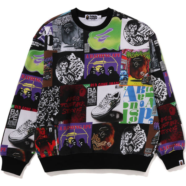 BAPE ALBUM MONOGRAM CREWNECK MENS