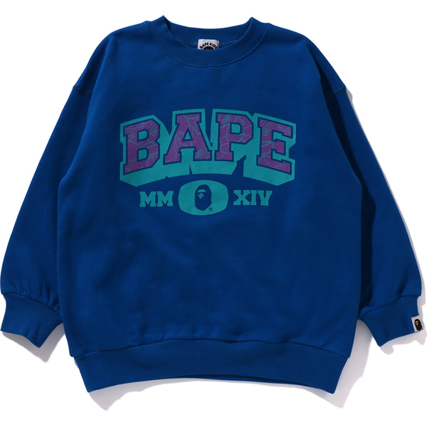 BAPE LINE CAMO CREWNECK RELAXED FIT KIDS