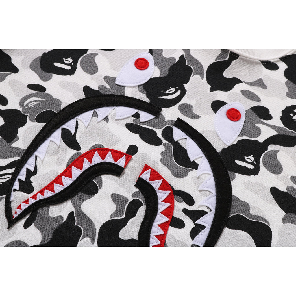 ABC CAMO SHARK PATCH CREWNECK KIDS