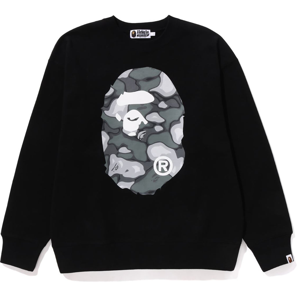 LIQUID CAMO APE HEAD CREWNECK SWEAT RELAXED FIT MENS | us.bape.com