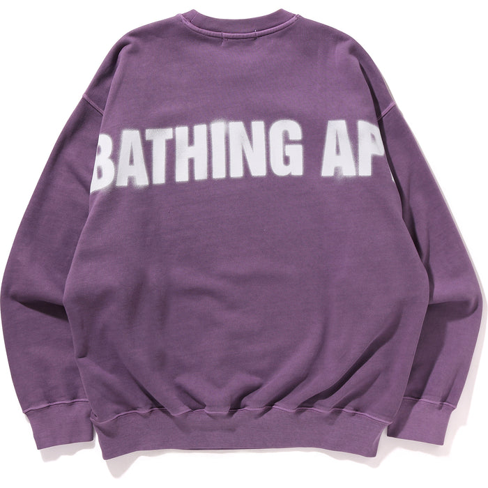 SPRAY APE HEAD GARMENT DYED CREWNECK MENS