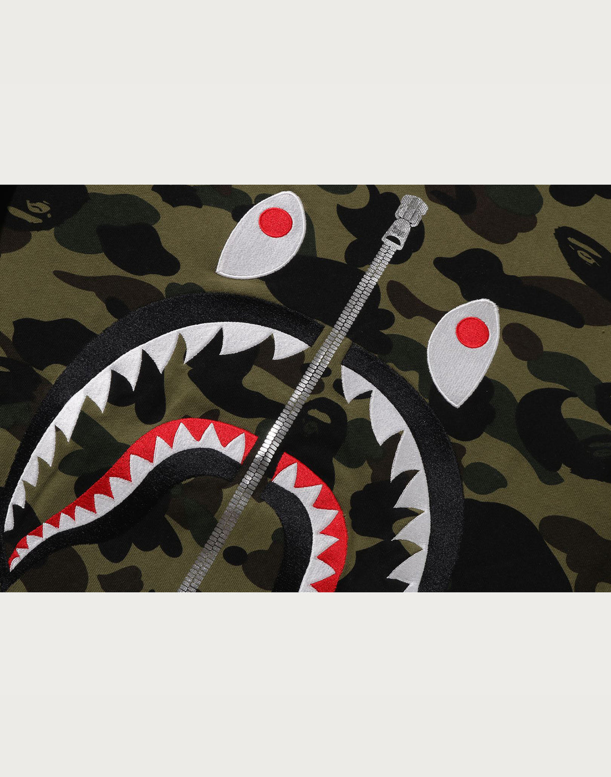 BAPE MENS 1ST CAMO SHARK CREWNECK SWEATSHIRT
