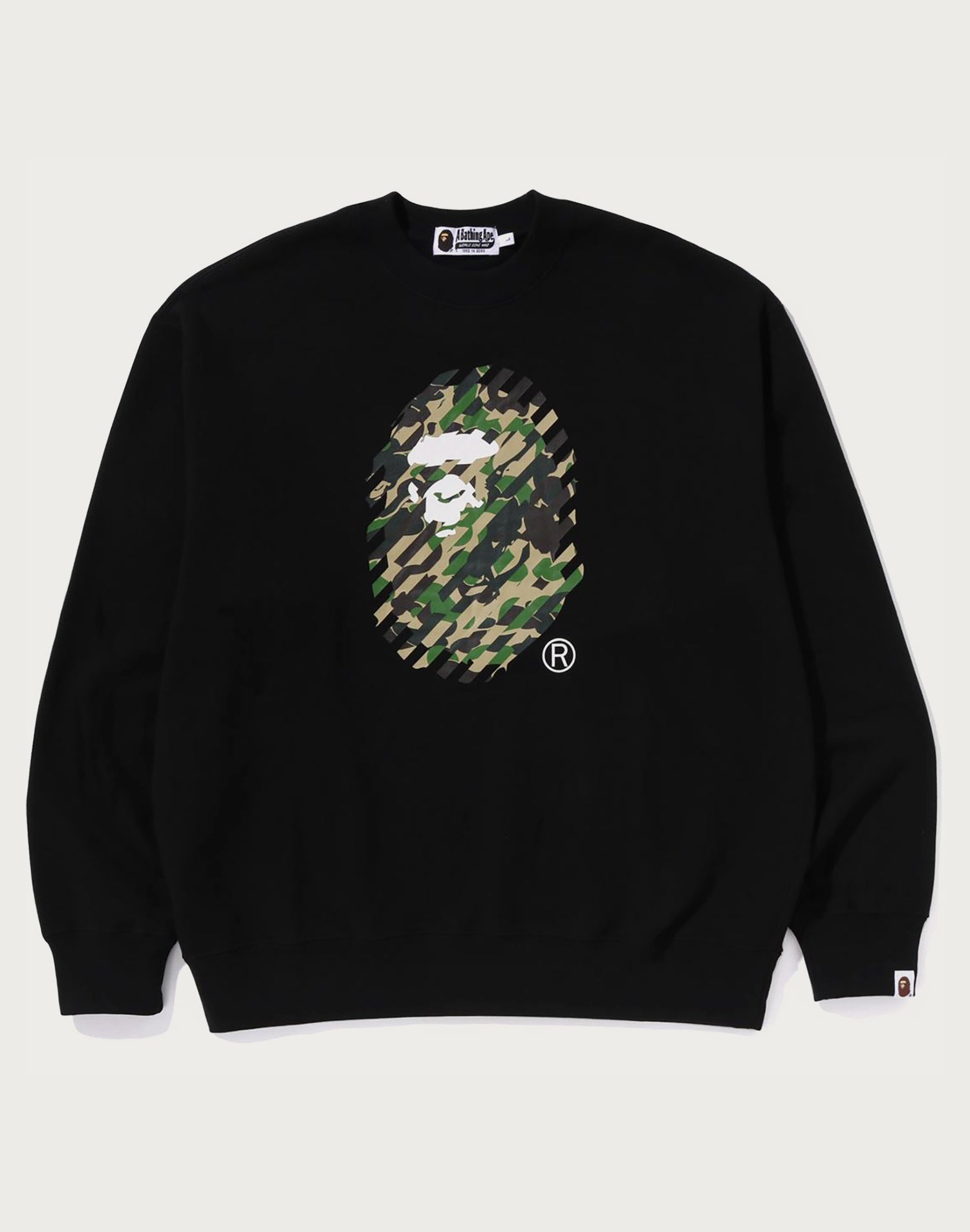 ABC CAMO APE HEAD Relaxed Fit Crewneck Sweatshirt - BAPE Mens – us