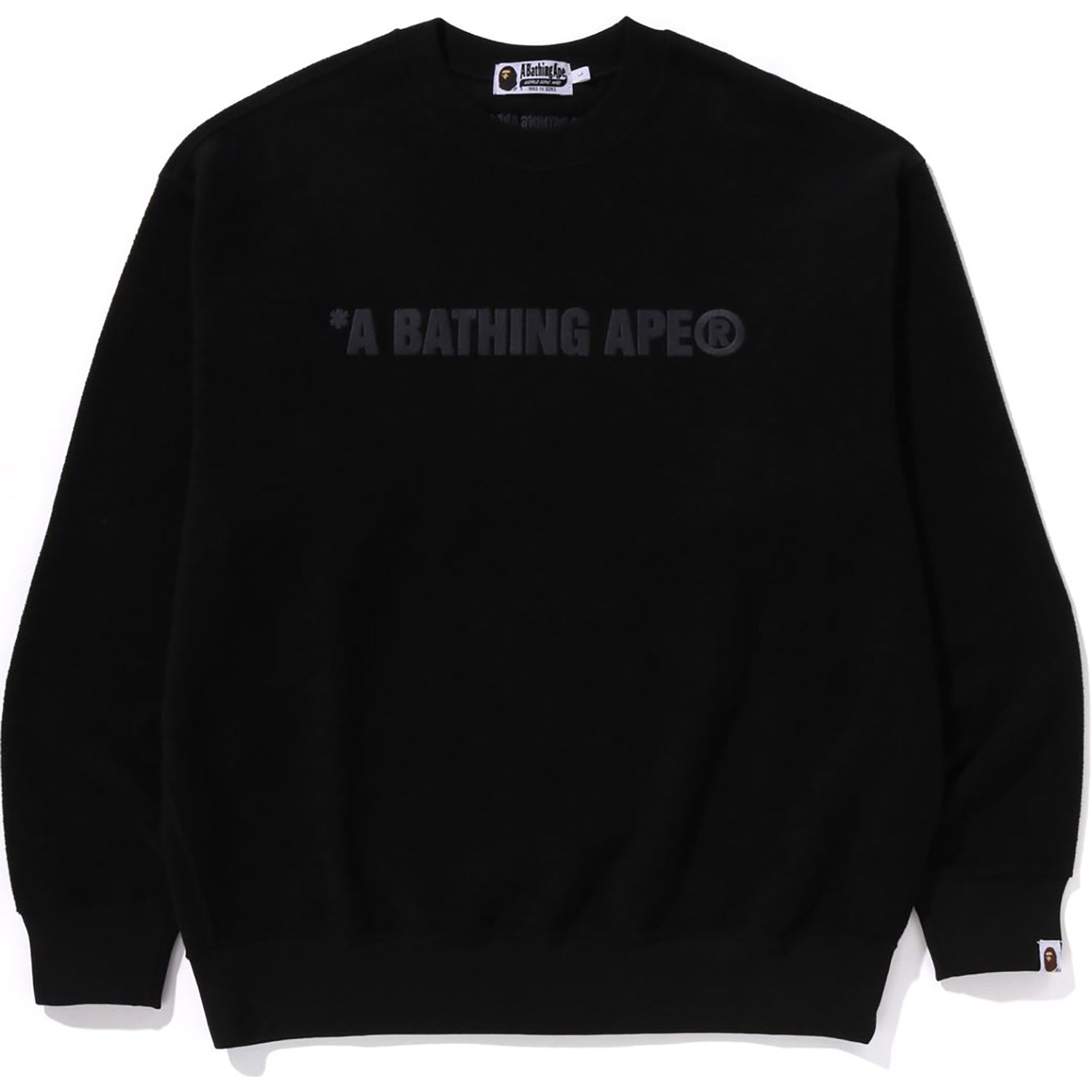 BATHING APE LOGO RELAXED FIT CREWNECK SWEATSHIRT MENS us.bape