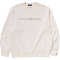 BATHING APE LOGO RELAXED FIT CREWNECK SWEATSHIRT MENS