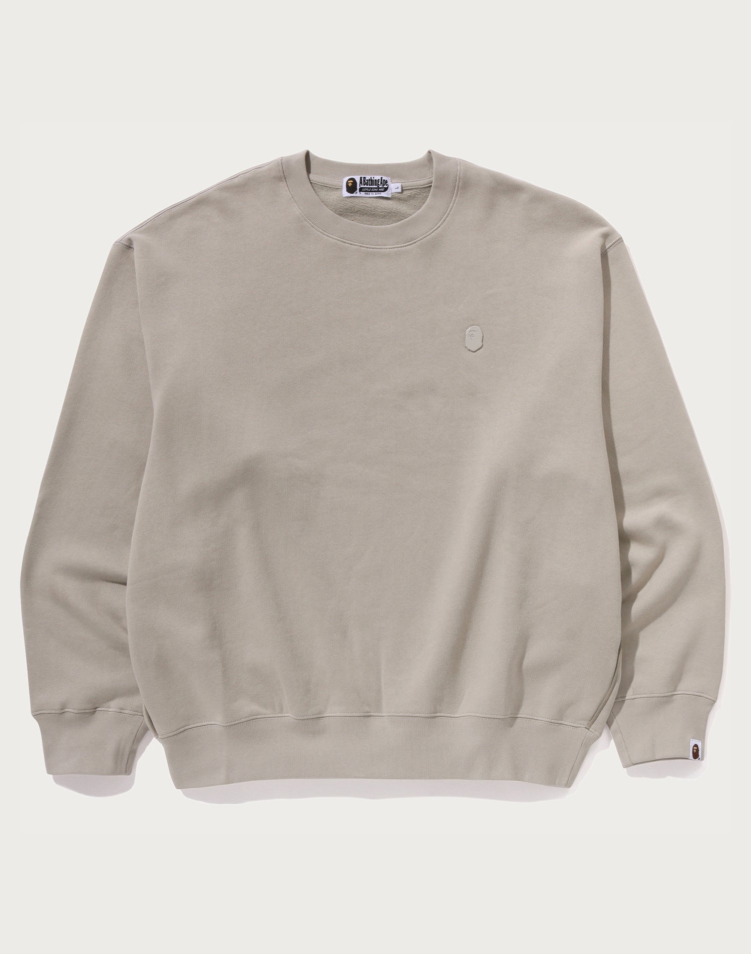ONE POINT Relaxed Fit Crewneck Sweatshirt - BAPE Men's Cotton