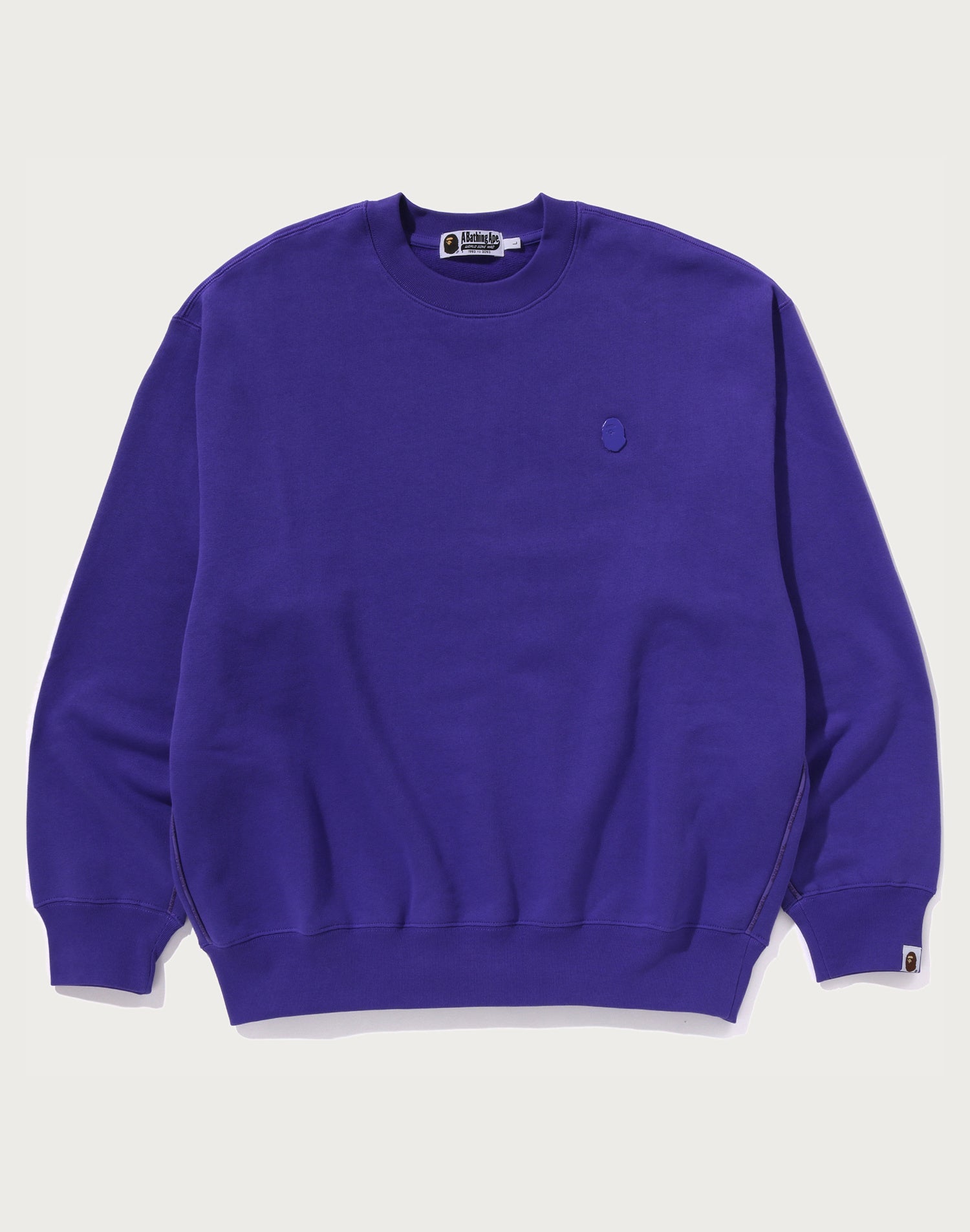 ONE POINT Relaxed Fit Crewneck Sweatshirt - BAPE Men's Cotton