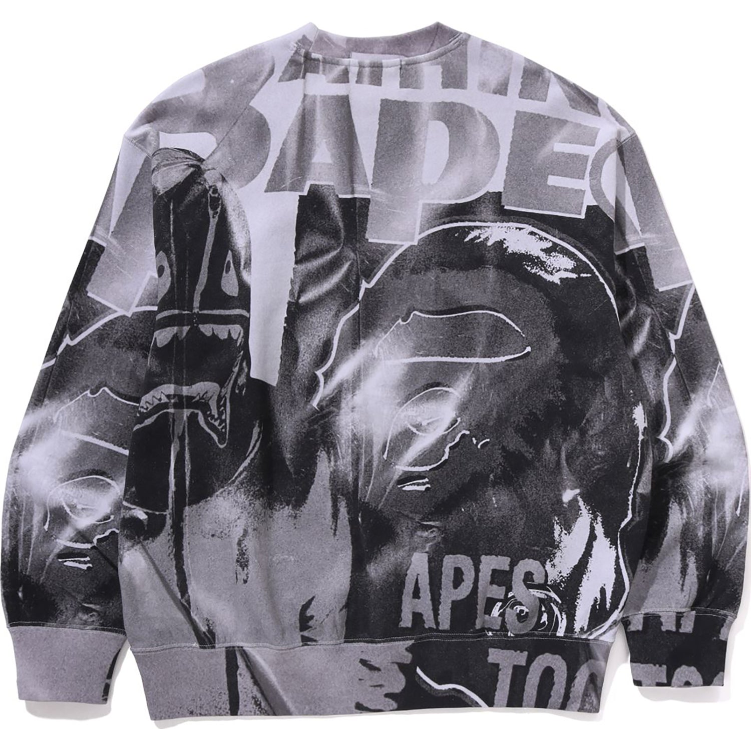 【A BATHING APE】2色展開 OVERPRINT RELAX CREWNECK SWEATSHIRT OVERPRINT RELAX FIT CREWNECK SWEATSHIRT MENS – us.bape.com