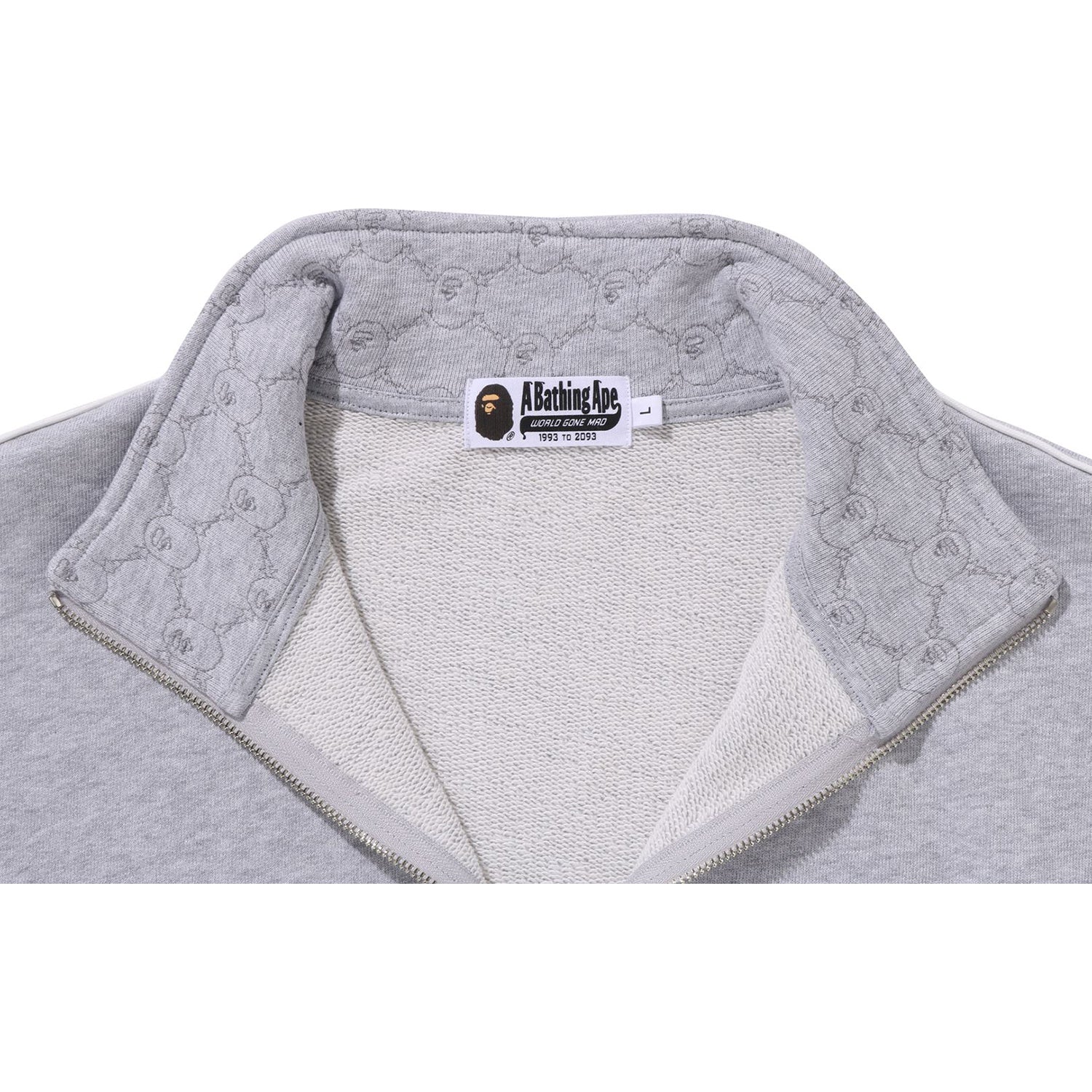 COLLEGE MONOGRAM LOGO HALF ZIP RELAX FIT CREWNECK SWEATSHIRT