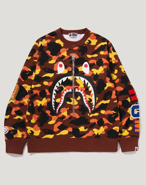 1ST CAMO SHARK Crewneck Sweatshirt - Men's Fall | BAPE – us.bape.com