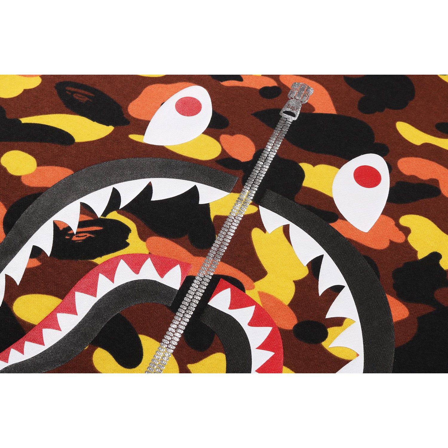 A BATHING APE　1ST CAMO SHARK CREWNECK BAPE 1st Camo Metal Zip Shark Crewneck Green Men's - US