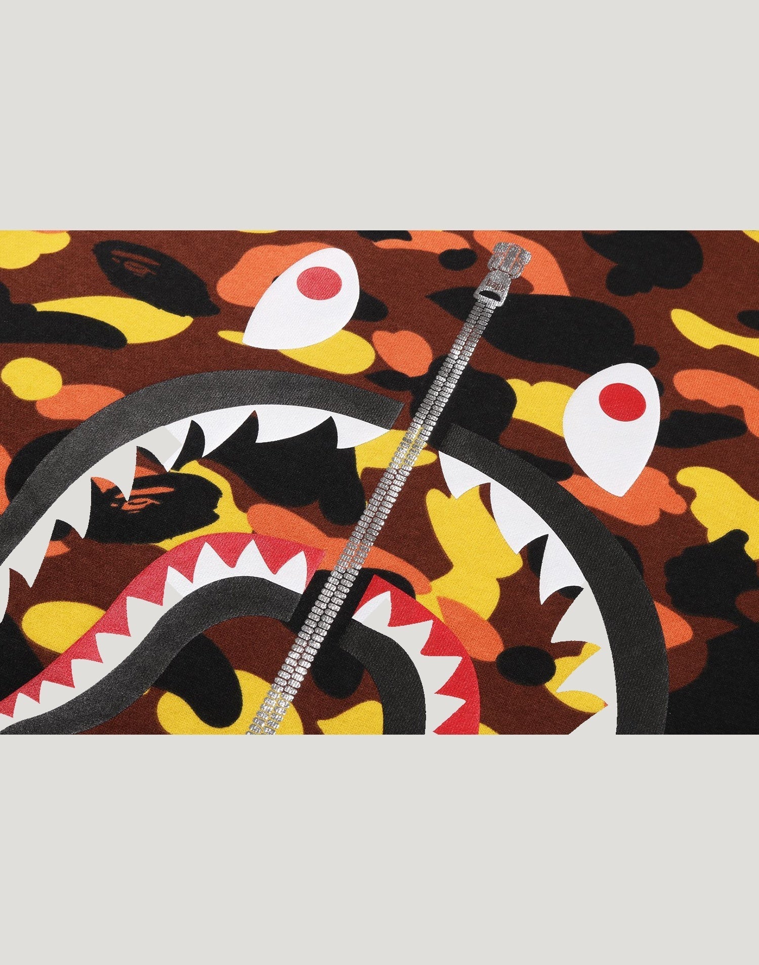 1ST CAMO SHARK CREWNECK SWEATSHIRT MENS