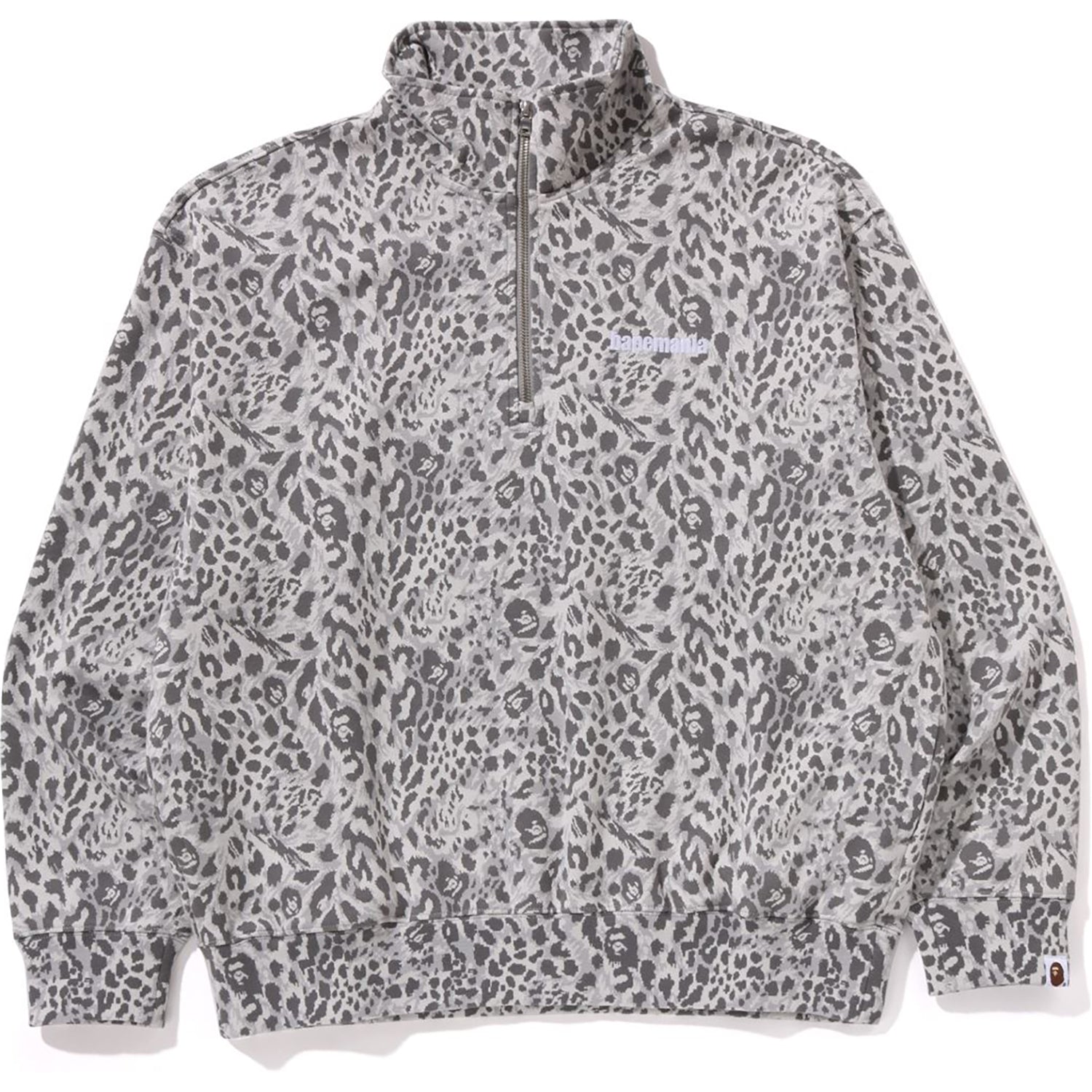 Libelice カモフラージュ柄　XXL WILD LEOPARD PATTERN RELAXED FIT HALF ZIP SWEATSHIRT MENS