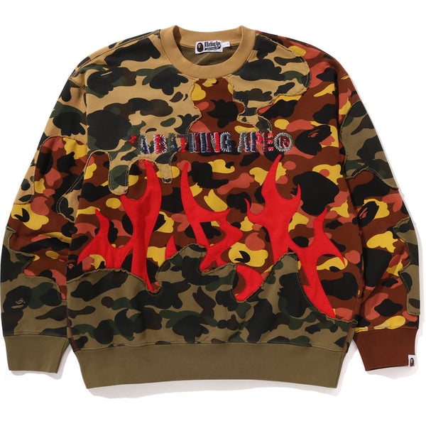1ST CAMO UPCYCLED RELAXED FIT CREWNECK SWEATSHIRT MENS –