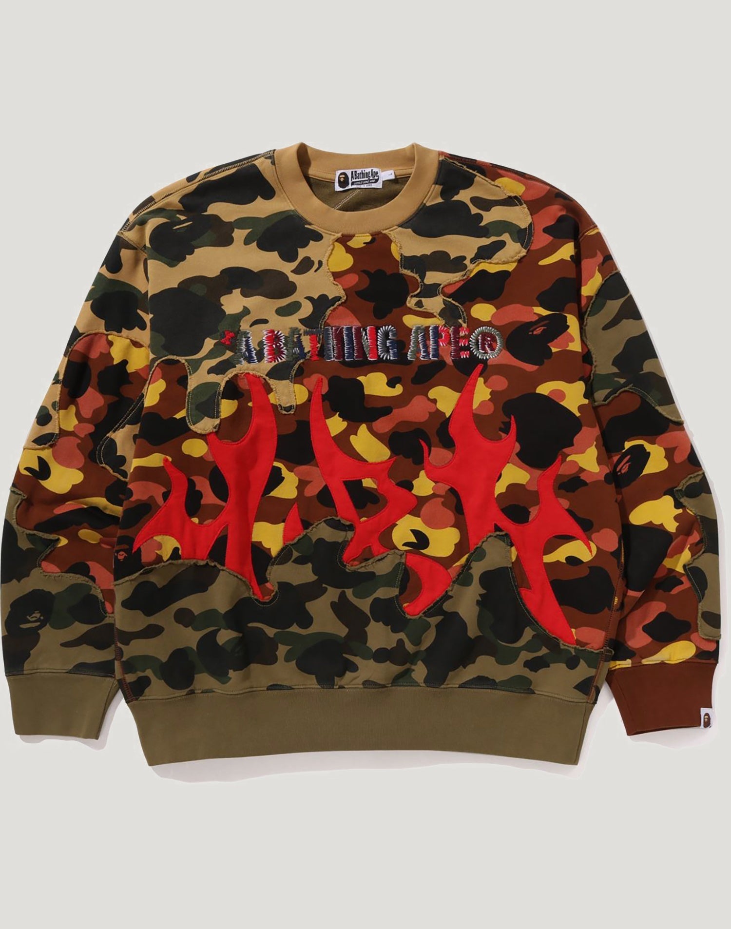 1ST CAMO UPCYCLED RELAXED FIT CREWNECK SWEATSHIRT MENS