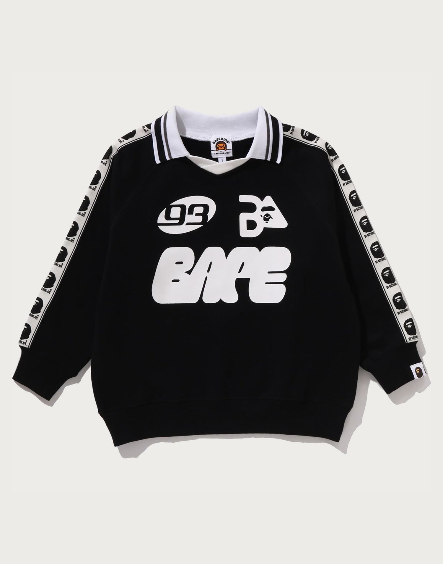 APE Kids Tape Logo Relaxed Fit Crewneck Sweatshirt Cotton 2025