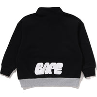 BAPE RELAXED FIT HALF ZIP SWEATSHIRT KIDS