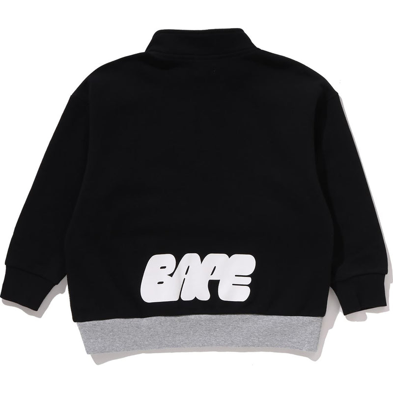 BAPE RELAXED FIT HALF ZIP SWEATSHIRT KIDS