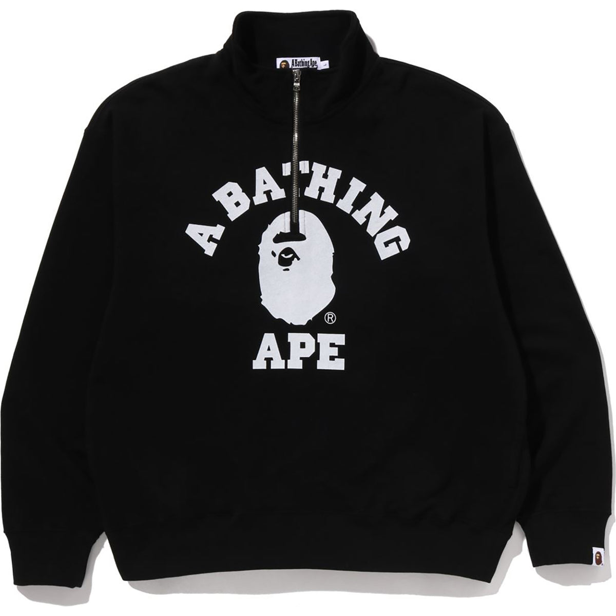 COLLEGE HALF ZIP RELAXED FIT CREWNECK SWEATSHIRT MENS