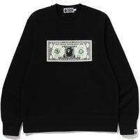 BANKNOTE RELAXED FIT CREWNECK SWEATSHIRT MENS