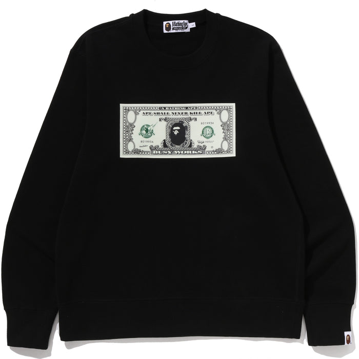 BANKNOTE RELAXED FIT CREWNECK SWEATSHIRT MENS