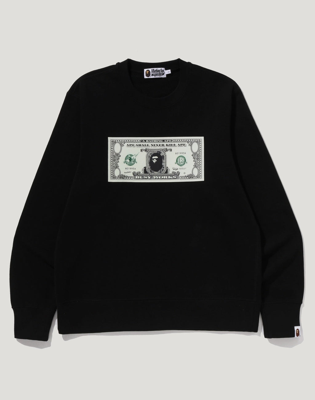BANKNOTE RELAXED FIT CREWNECK SWEATSHIRT MENS