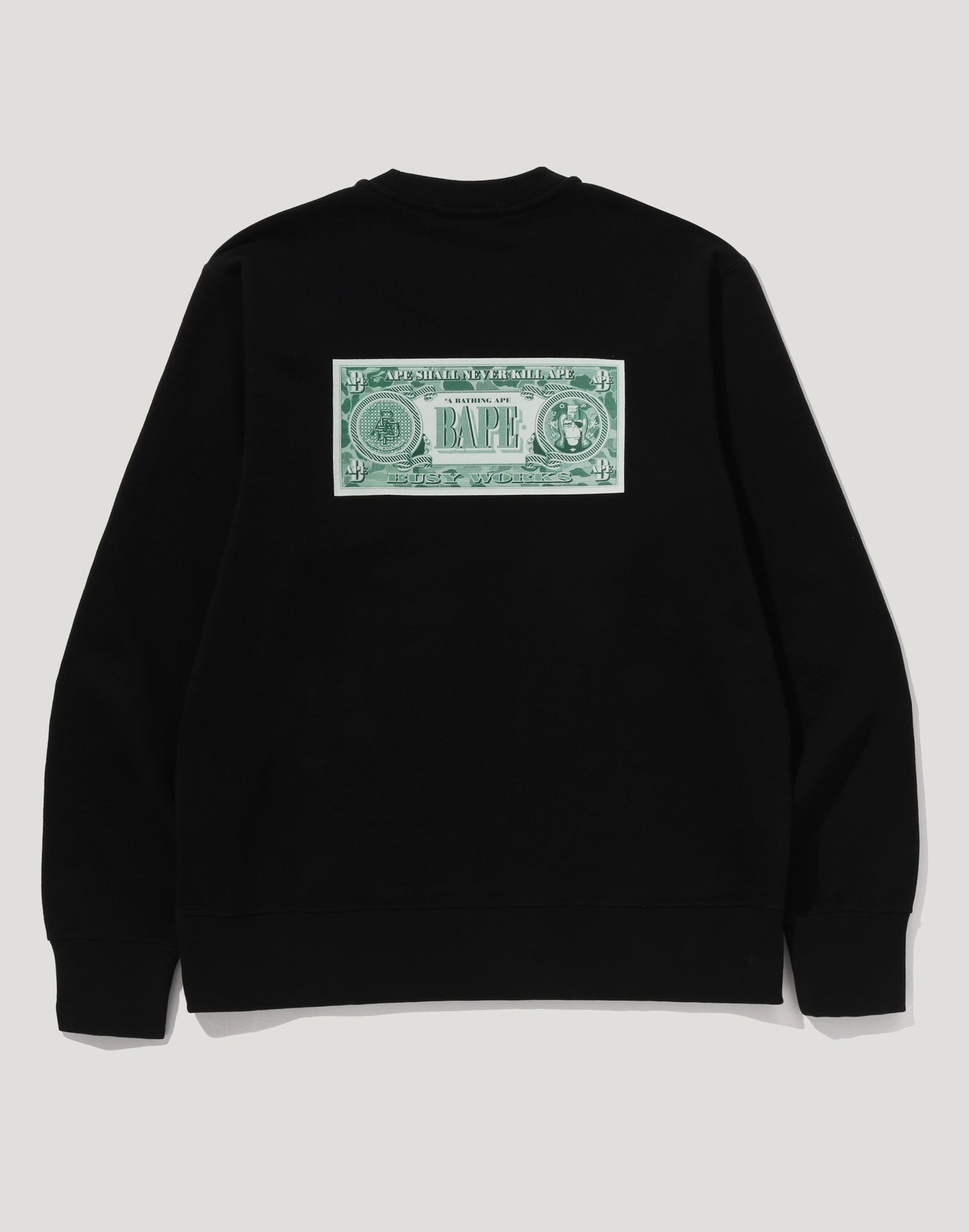 BANKNOTE RELAXED FIT CREWNECK SWEATSHIRT MENS