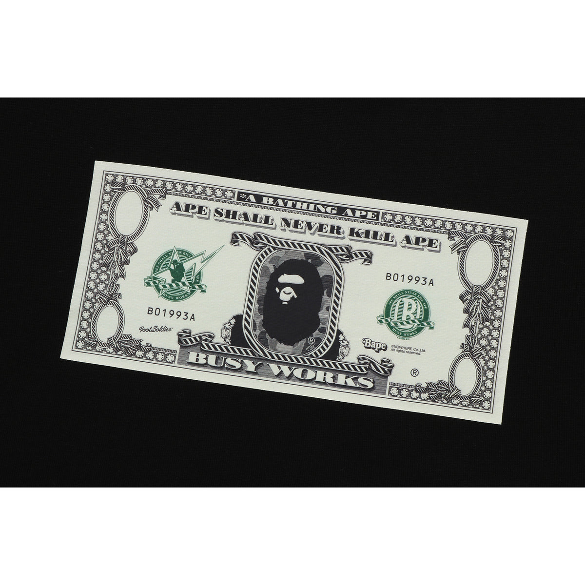 BANKNOTE RELAXED FIT CREWNECK SWEATSHIRT MENS