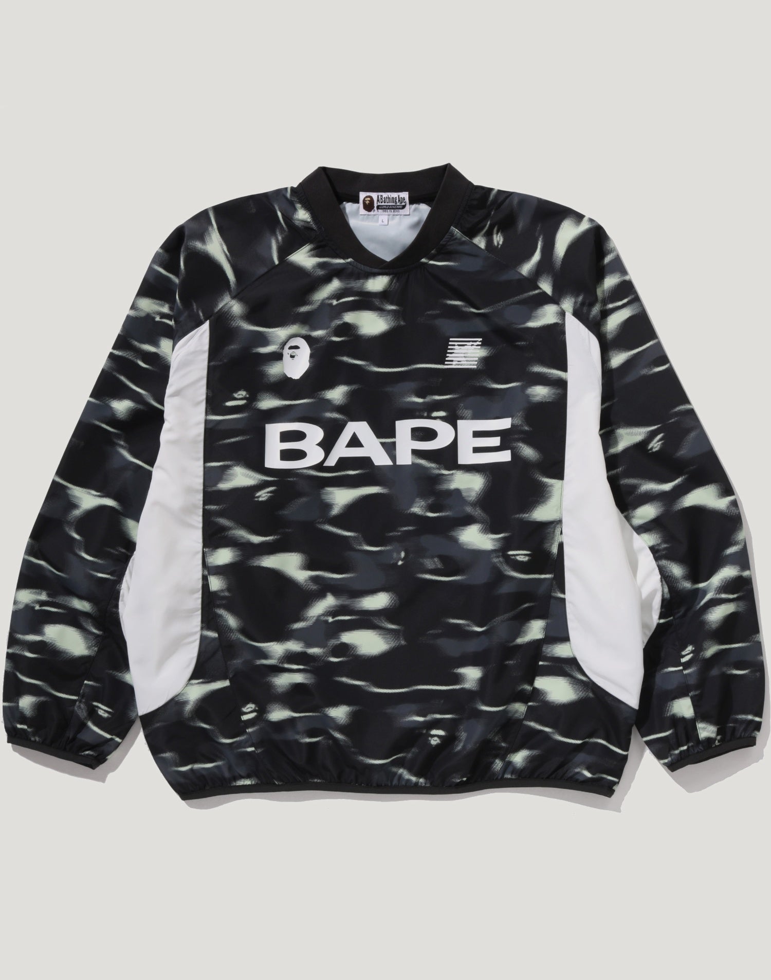 SCREEN CAMO FOOTBALL LOGO RELAXED FIT CREWNECK SWEATSHIRT MENS