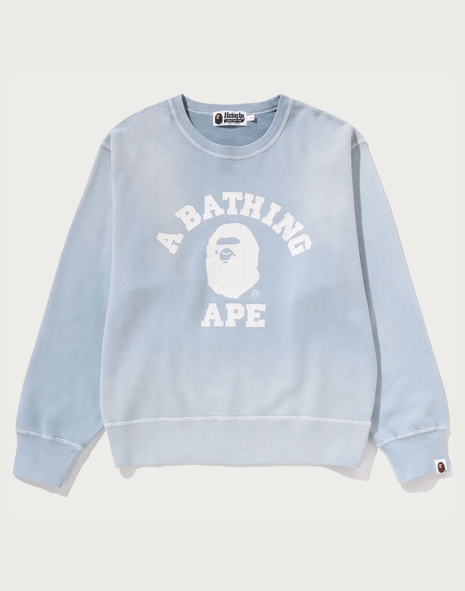 VINTAGE WASHED COLLEGE CREWNECK SWEATSHIRT LADIES
