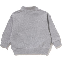 BAPE EMBROIDERY PATCH RELAXED FIT HALF ZIP SWEATSHIRT KIDS