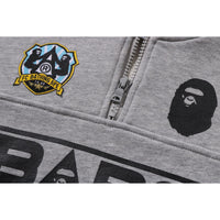 BAPE EMBROIDERY PATCH RELAXED FIT HALF ZIP SWEATSHIRT KIDS
