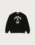 BAPE X DISNEY MICKEY MOUSE COLLEGE RELAXED FIT CREWNECK MENS