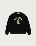 BAPE X DISNEY DONALD DUCK COLLEGE RELAXED FIT CREWNECK MENS