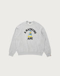 BAPE X DISNEY DONALD DUCK COLLEGE RELAXED FIT CREWNECK MENS
