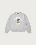 BAPE X DISNEY MINNIE MOUSE COLLEGE CREWNECK SWEATSHIRT LADIES