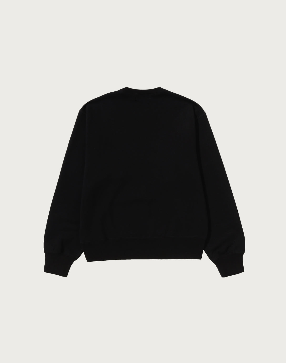 COLLEGE FUR PATCH CREWNECK SWEATSHIRT LADIES