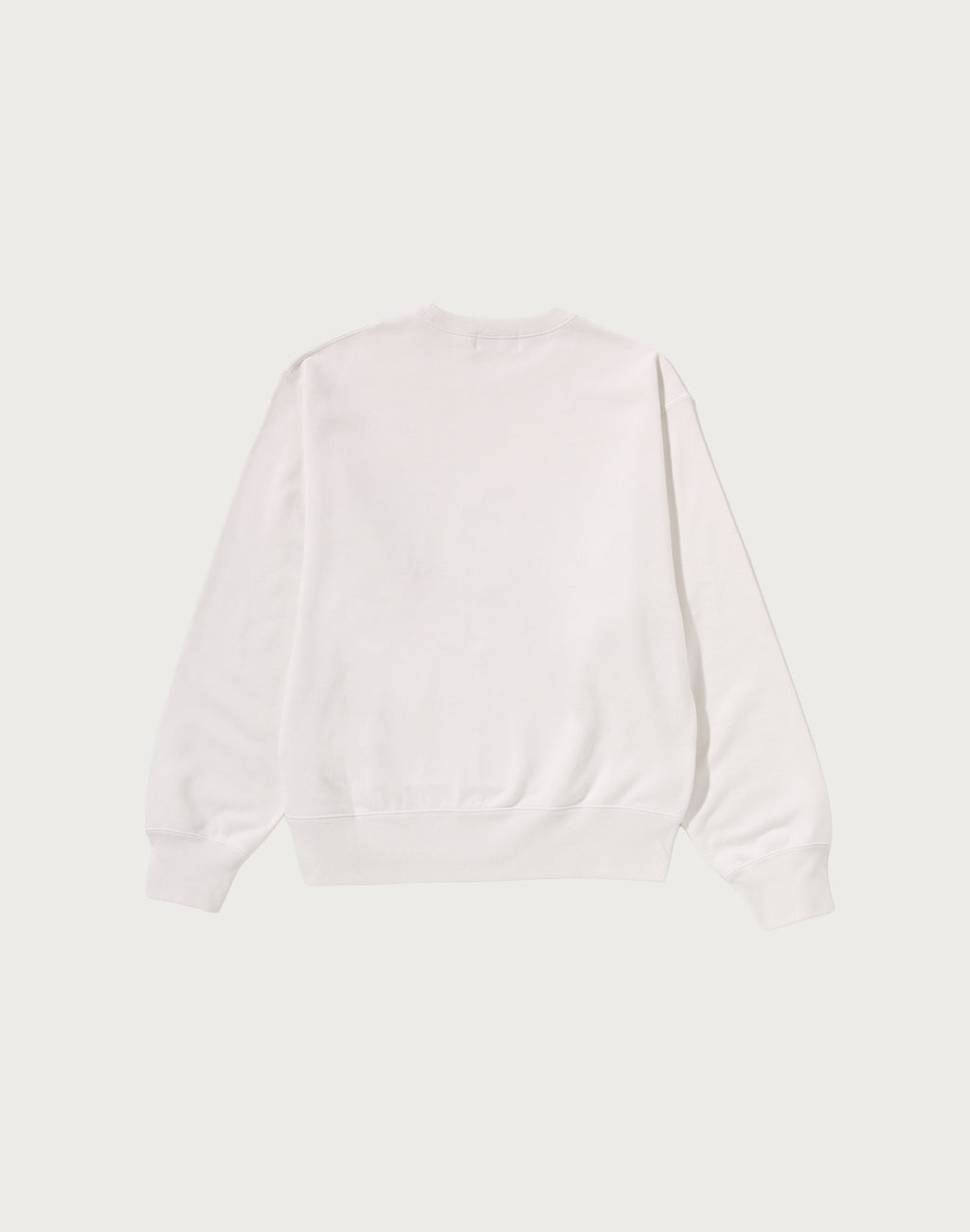 COLLEGE FUR PATCH CREWNECK SWEATSHIRT LADIES