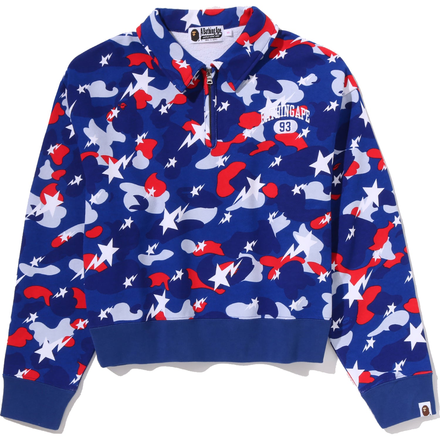 STA STRIKE CAMO POLO CROPPED CREWNECK SWEATSHIRT LADIES