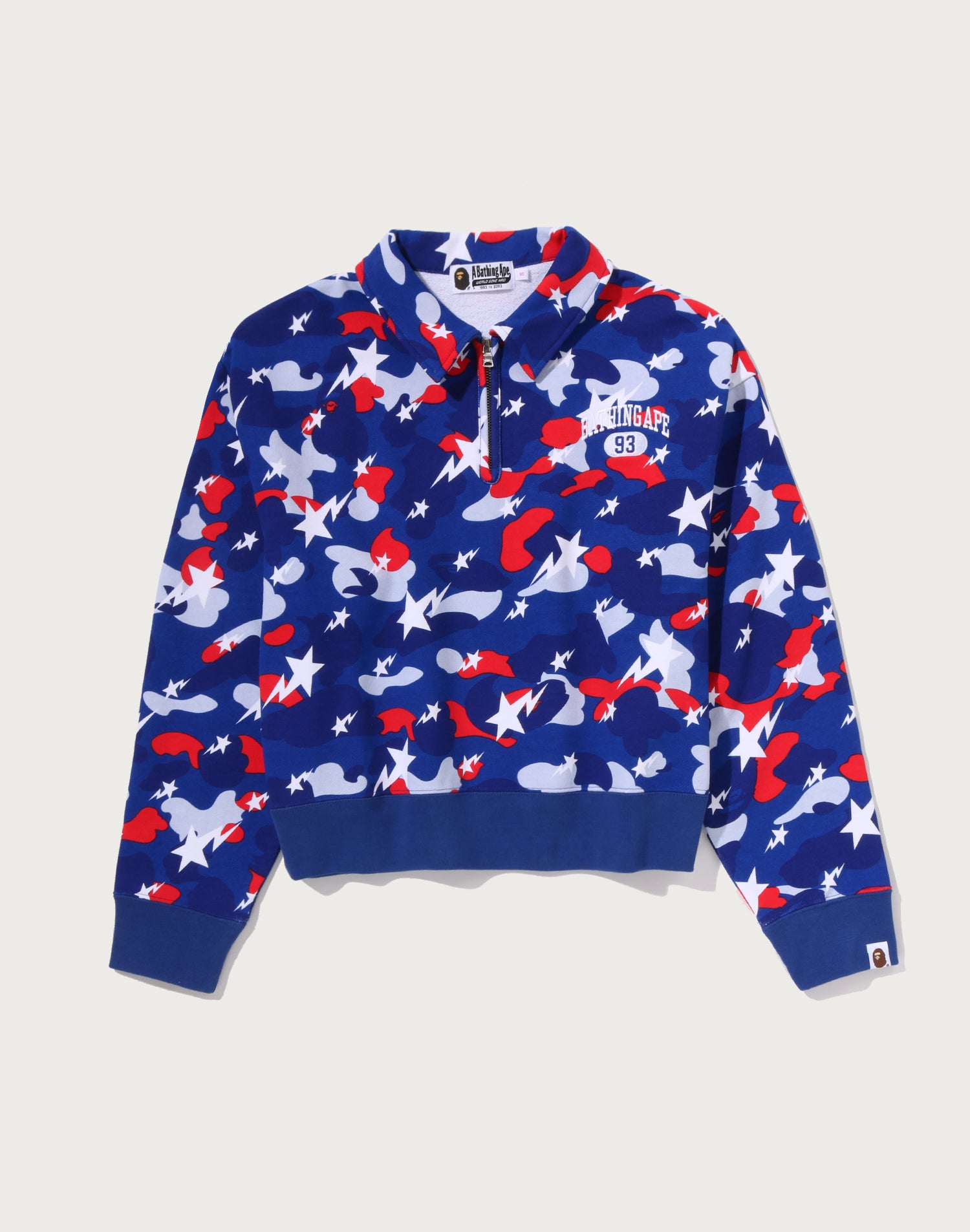 STA STRIKE CAMO POLO CROPPED CREWNECK SWEATSHIRT LADIES