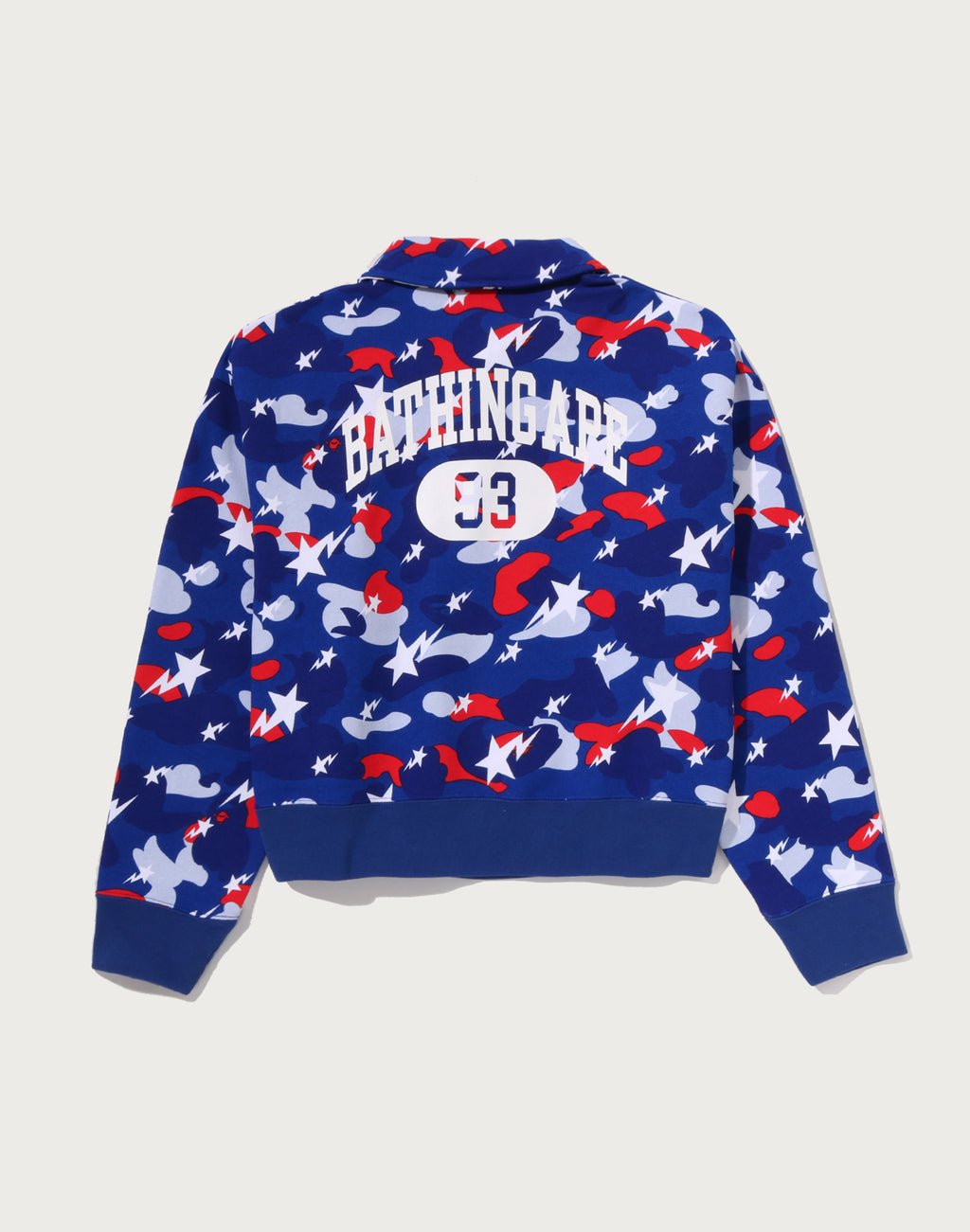 STA STRIKE CAMO POLO CROPPED CREWNECK SWEATSHIRT LADIES