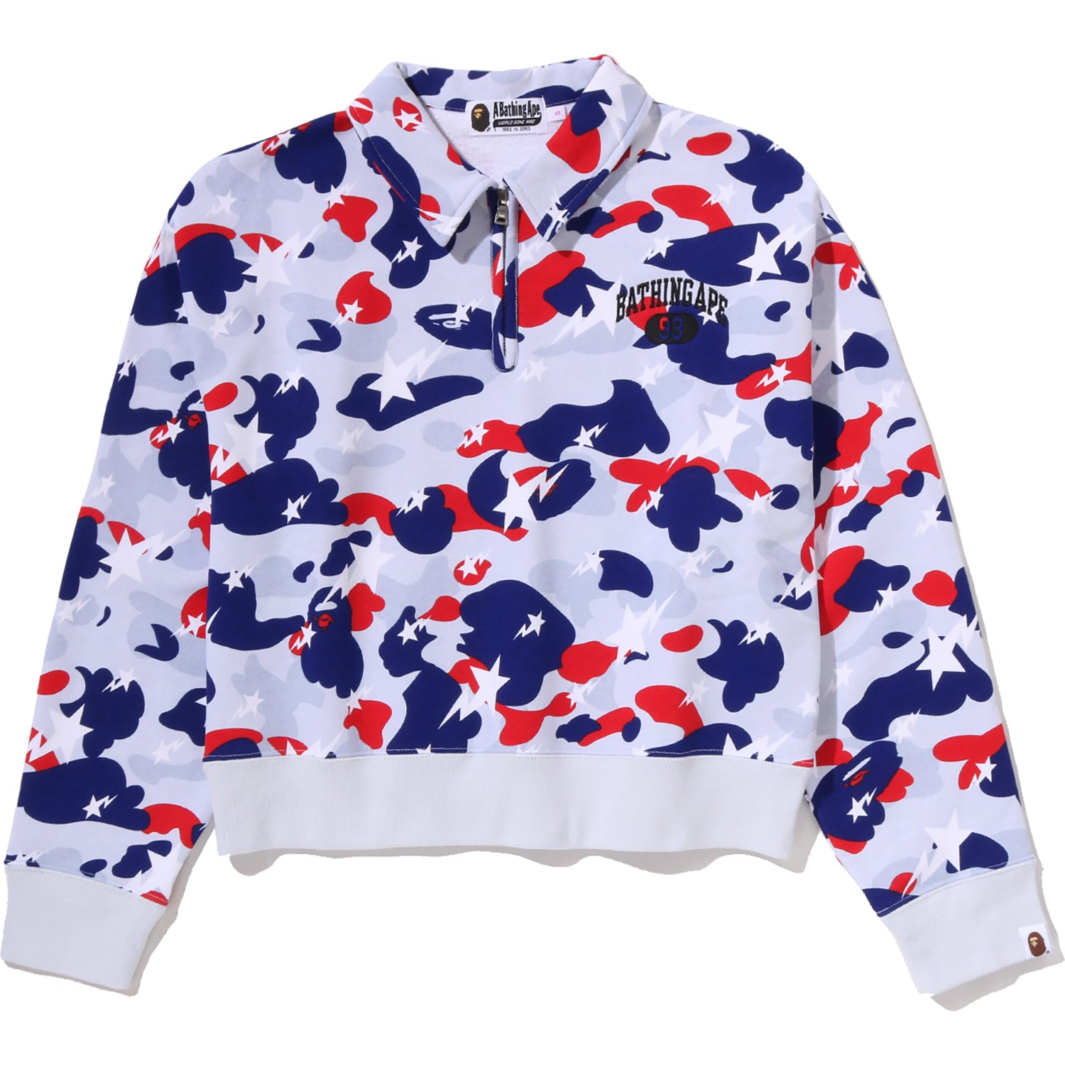 STA STRIKE CAMO POLO CROPPED CREWNECK SWEATSHIRT LADIES