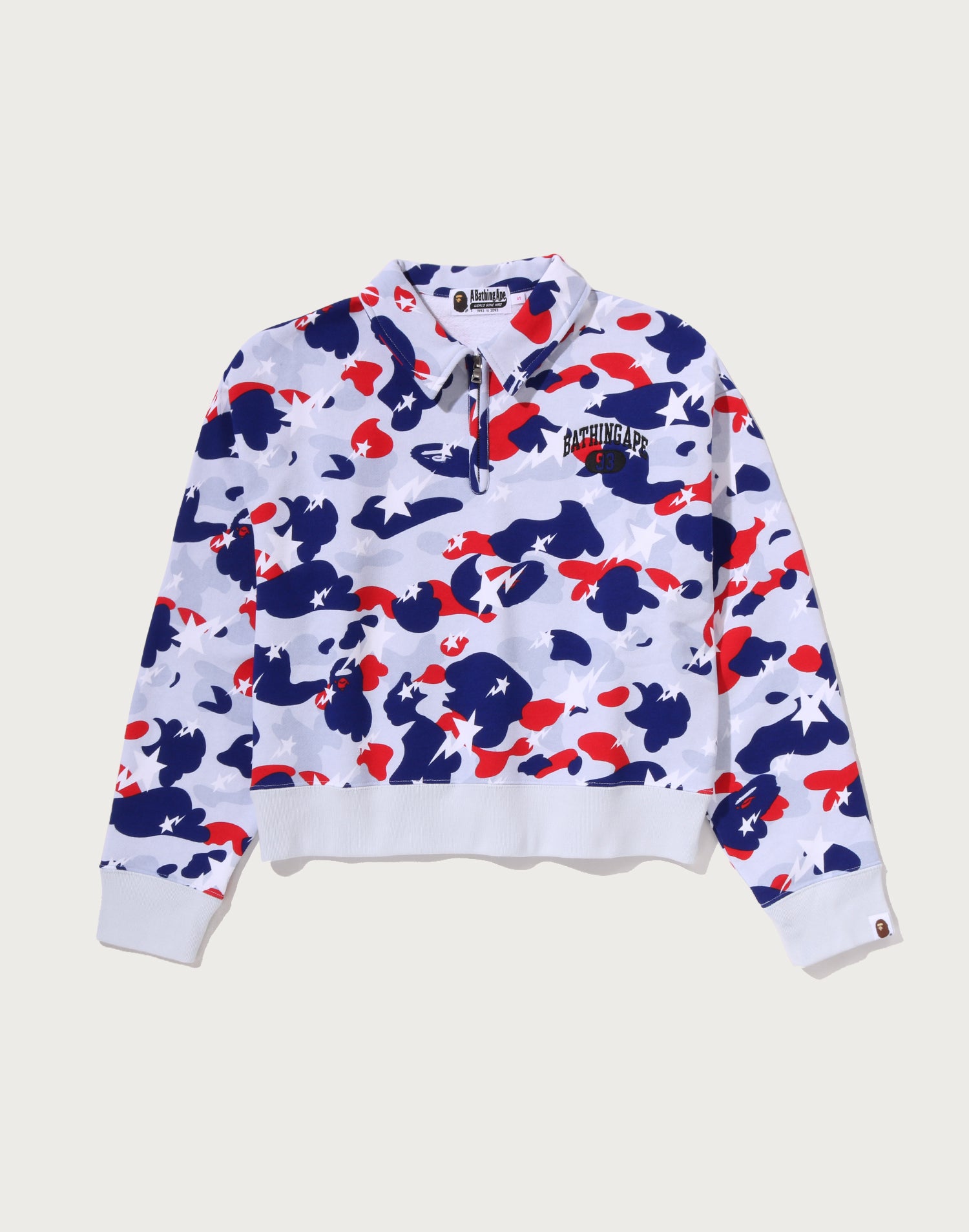 STA STRIKE CAMO POLO CROPPED CREWNECK SWEATSHIRT LADIES