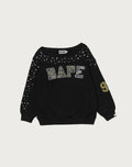 MULTI LOGO STUD DROP SHOULDER SWEATSHIRT LADIES