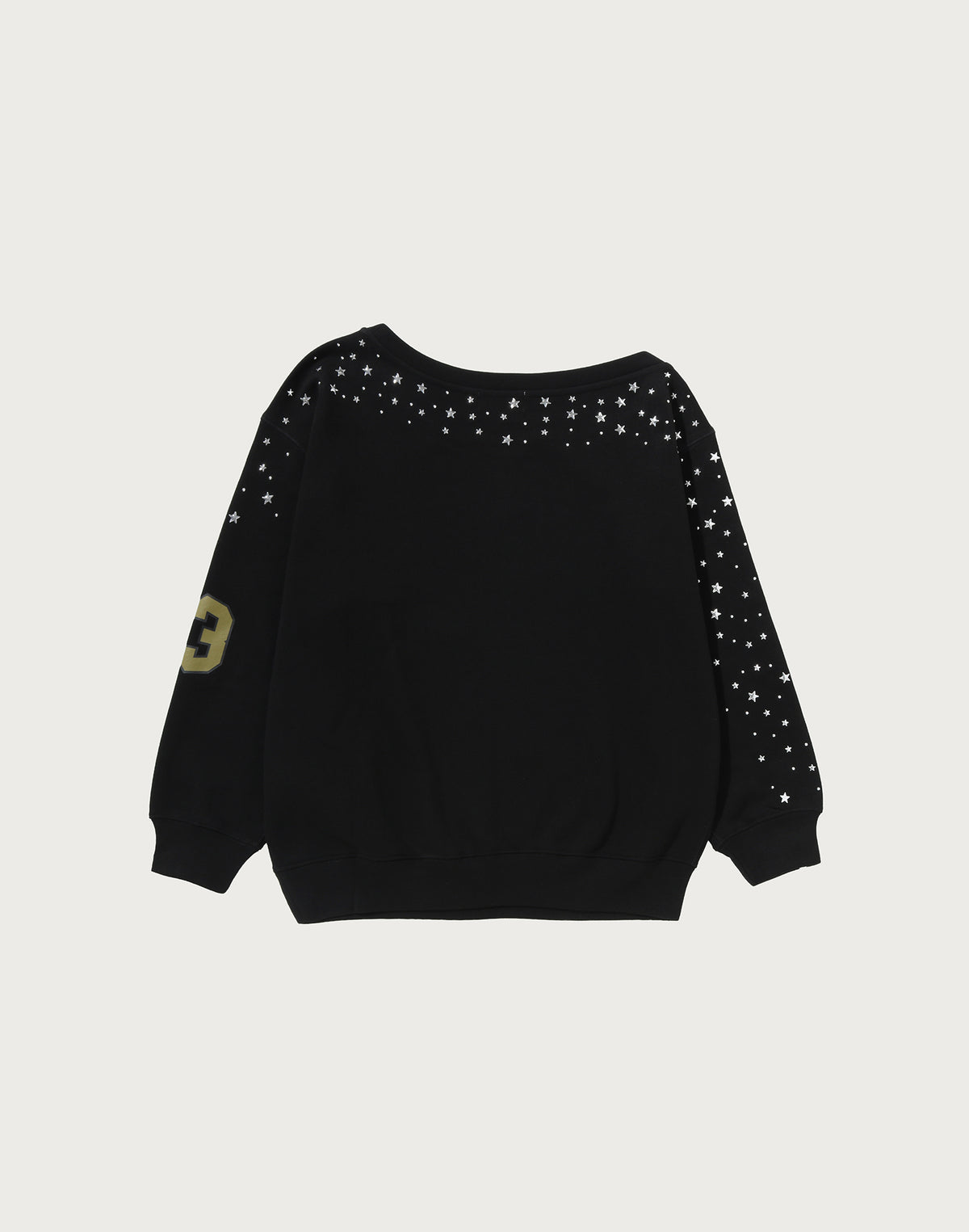 MULTI LOGO STUD DROP SHOULDER SWEATSHIRT LADIES