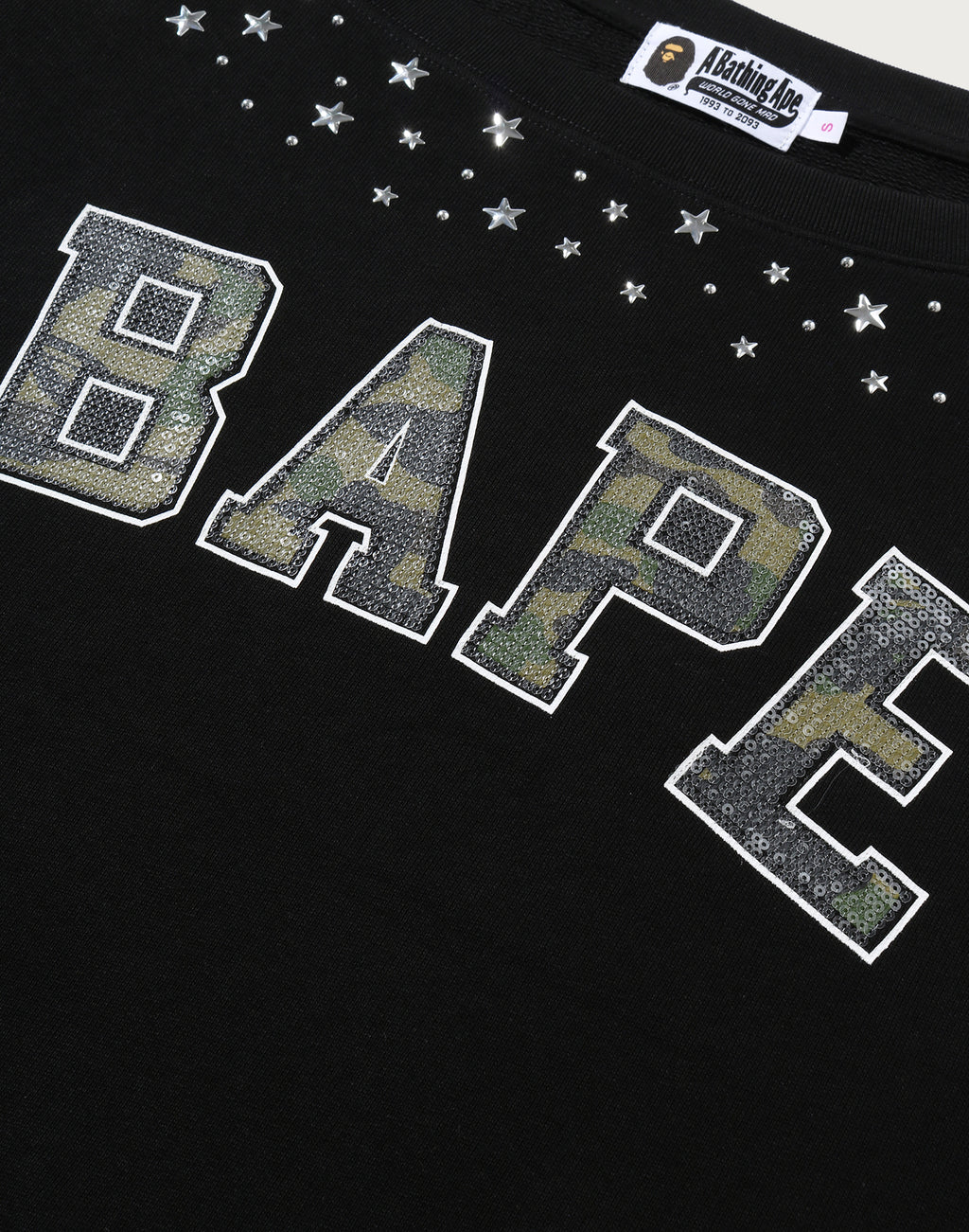 MULTI LOGO STUD DROP SHOULDER SWEATSHIRT LADIES